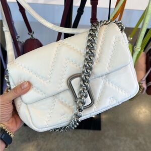 Marc Jacobs The J Marc Cotton Quilted Leather Shoulder Crossbody Bag